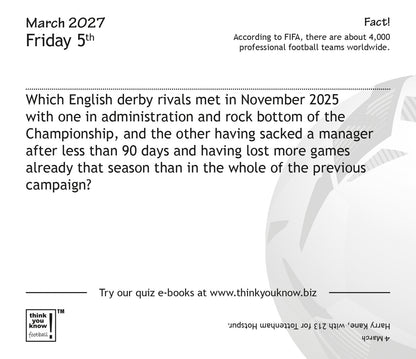 Think You Know Football Box Calendar 2027