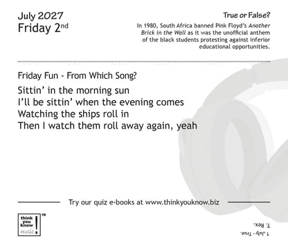 Think You Know Music Box Calendar 2027