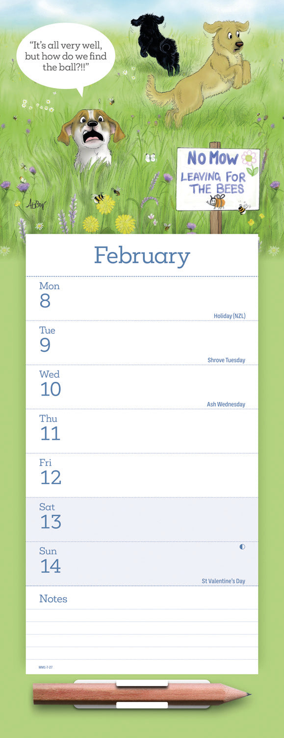 Alison's Animals Week-To-View Magnetic Calendar 2027