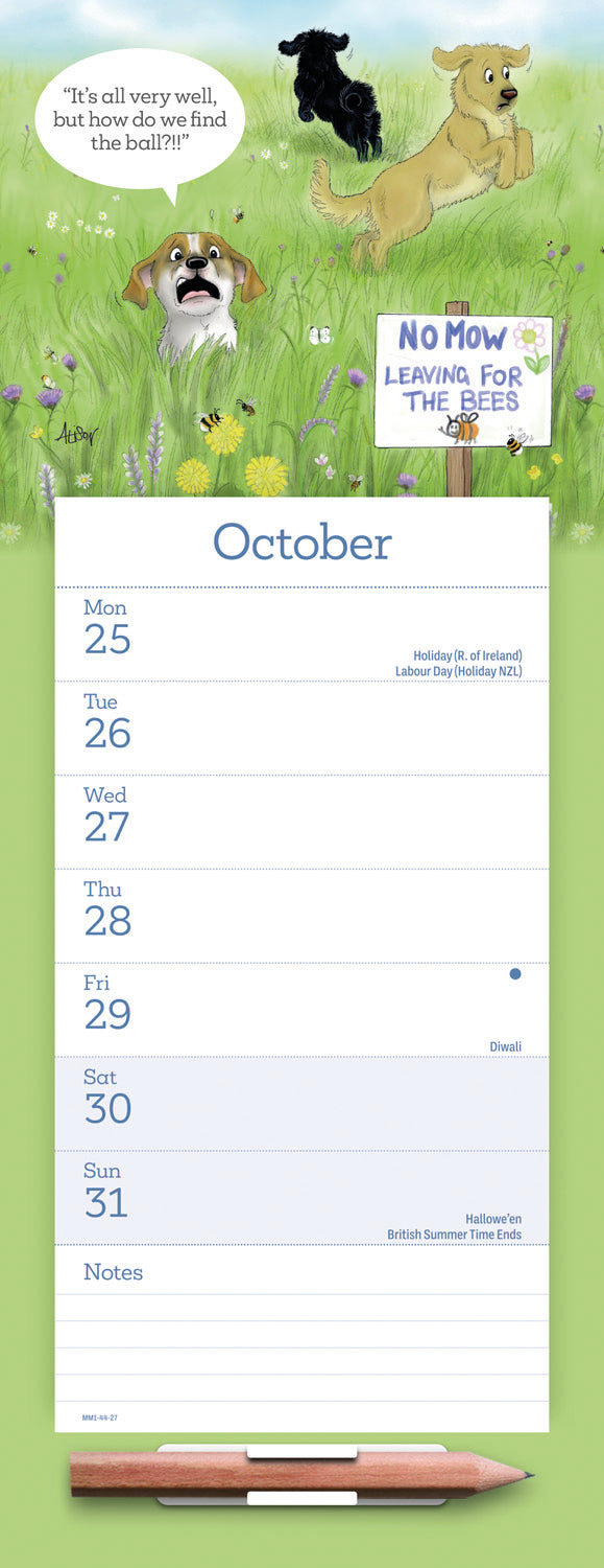 Alison's Animals Week-To-View Magnetic Calendar 2027