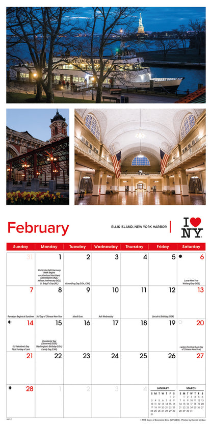 I Love NY, Mini Calendar 2027