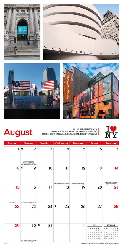 I Love NY, Mini Calendar 2027