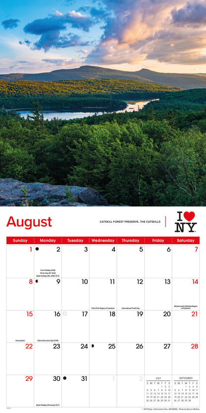 I Love NY, State Wall Calendar 2027