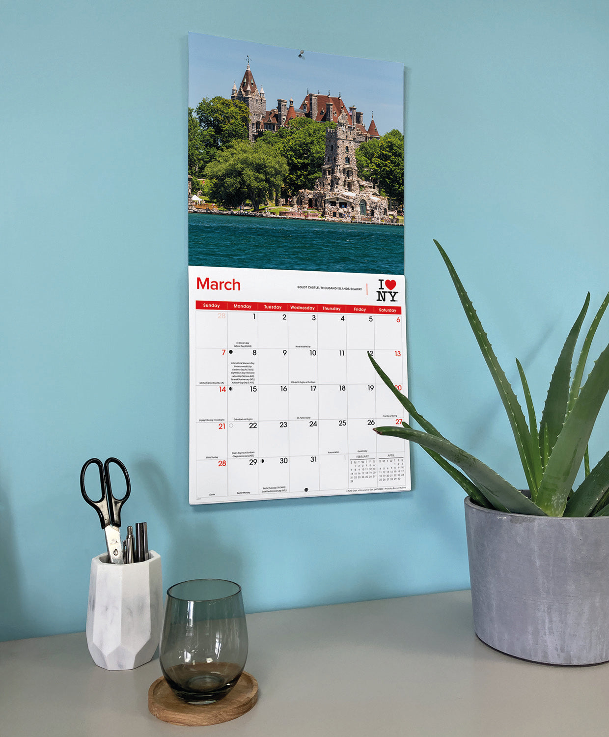 I Love NY, State Wall Calendar 2027