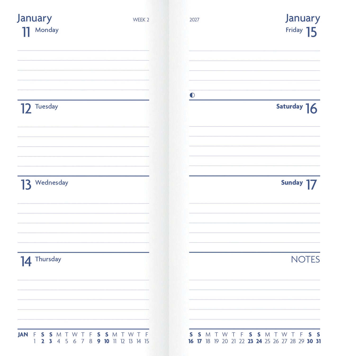 Fashion Diary Contemporary Floral Slim Diary 2027