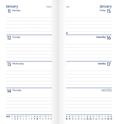 Fashion Diary Anemone Floral Slim Diary 2027