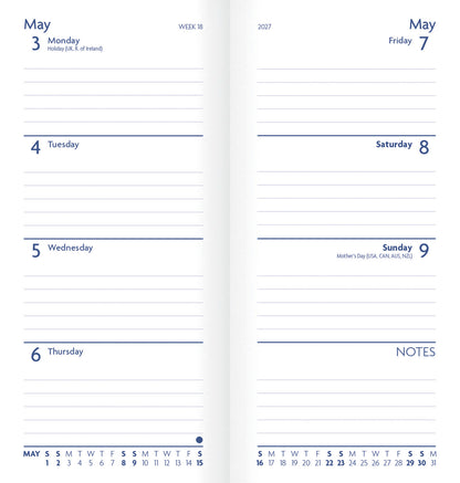 Fashion Diary Anemone Floral Slim Diary 2027