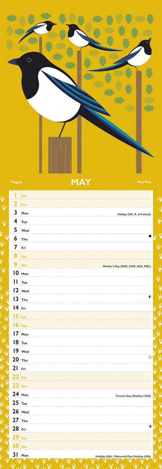 I Like Birds Slim Calendar 2027