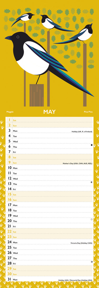 I Like Birds Slim Calendar 2027