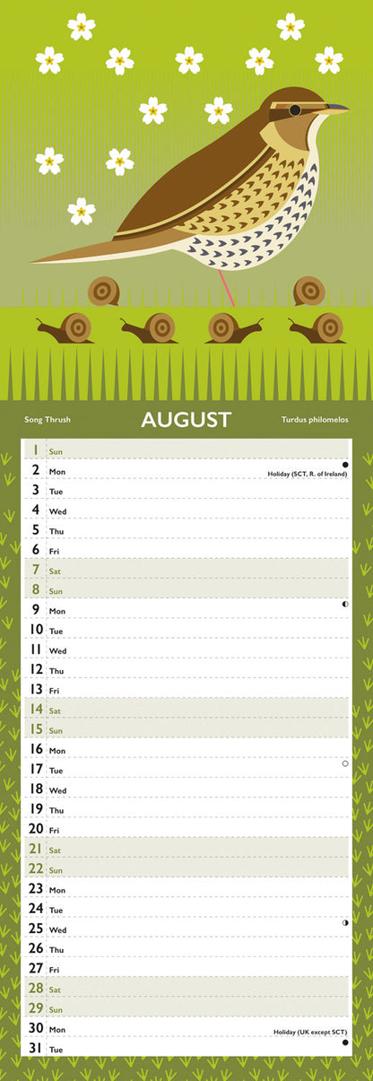 I Like Birds Slim Calendar 2027