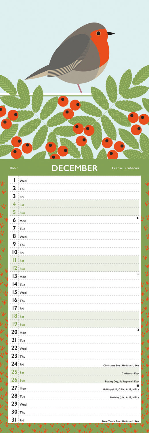 I Like Birds Slim Calendar 2027