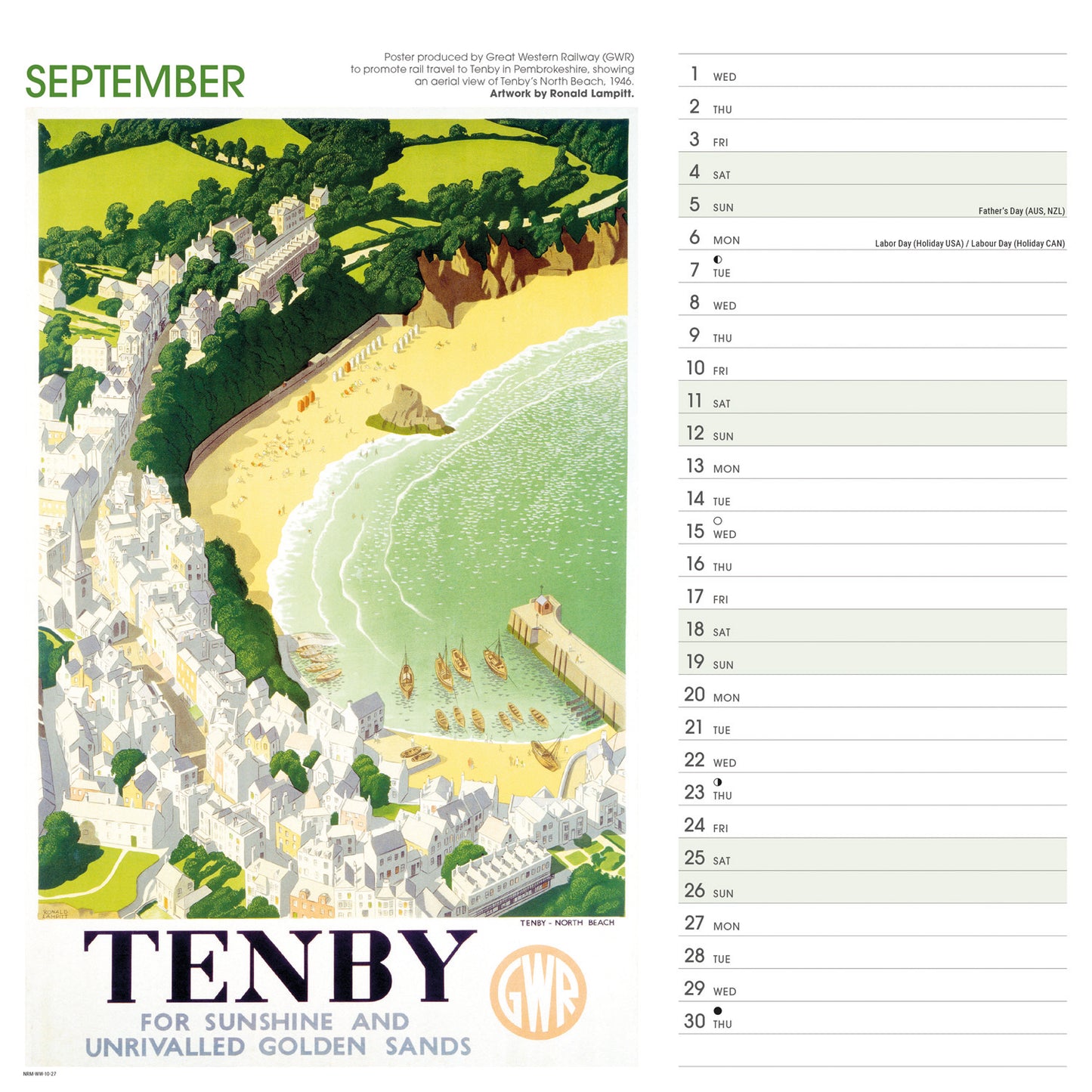 Wales Poster Art NRM Wiro Wall Calendar 2027