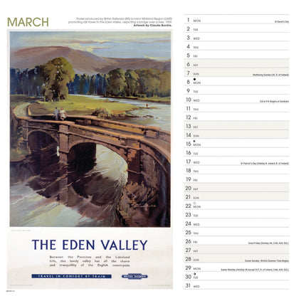 North West England Poster Art NRM Wiro Wall Calendar 2027