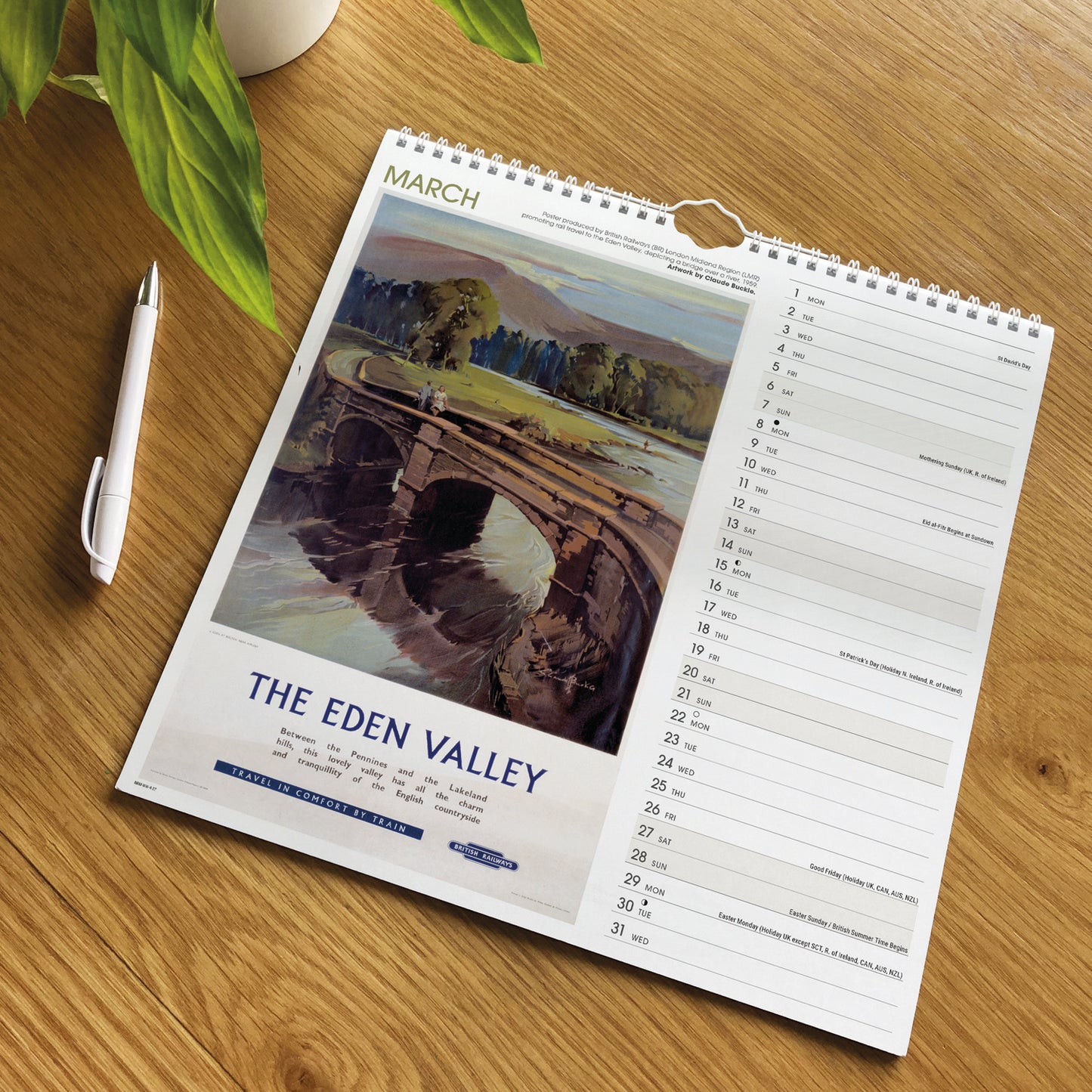 North West England Poster Art NRM Wiro Wall Calendar 2027