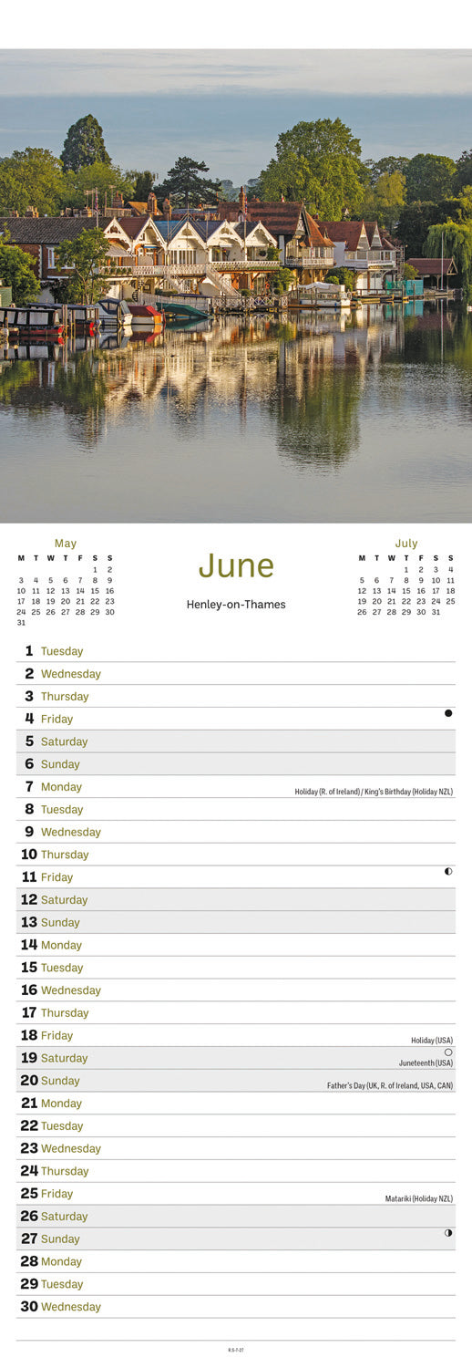 Thames & Chilterns Slim Calendar 2027