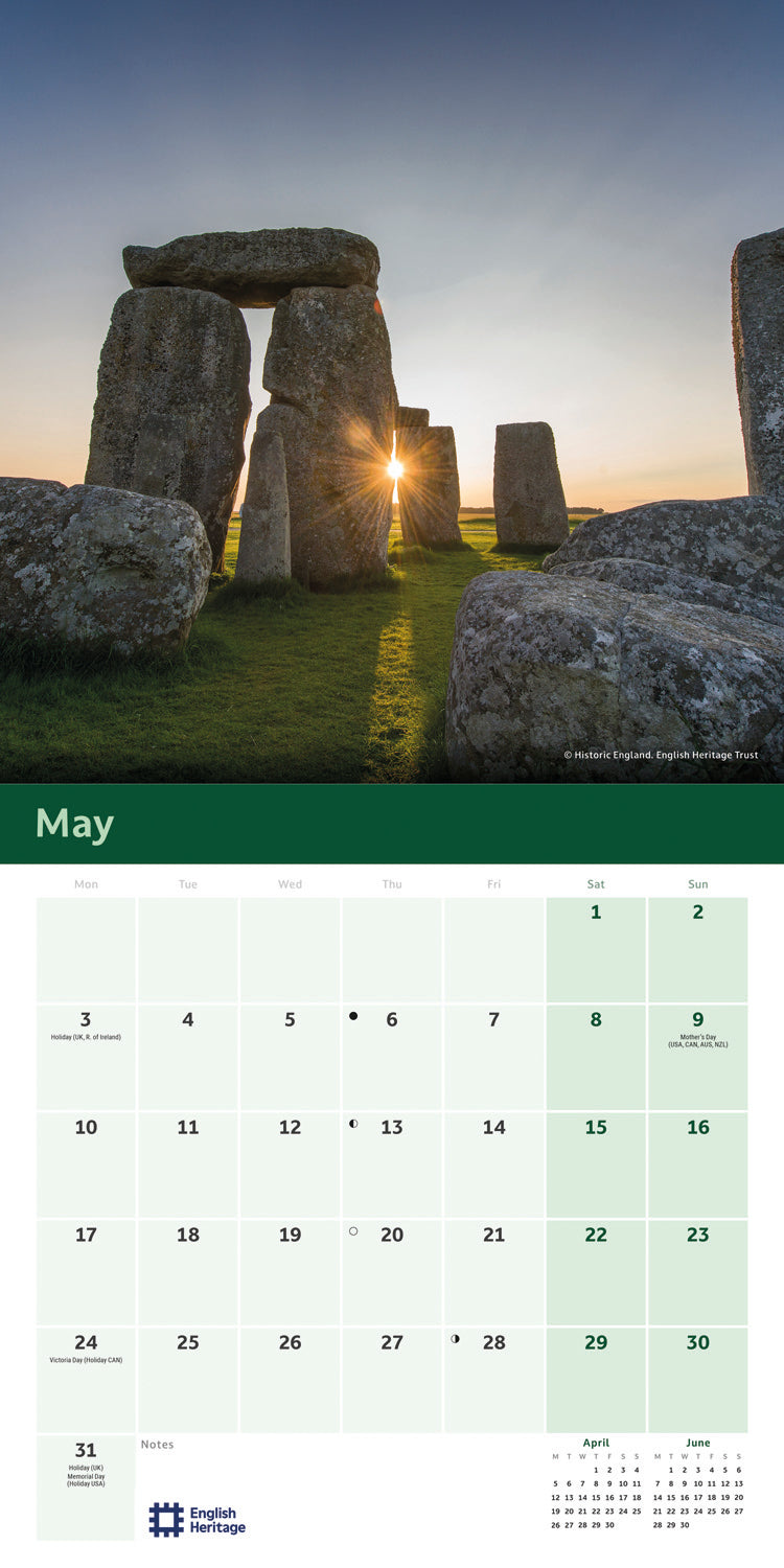 English Heritage, Stonehenge Wall Calendar 2027