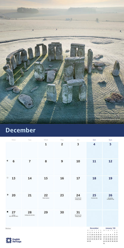 English Heritage, Stonehenge Wall Calendar 2027