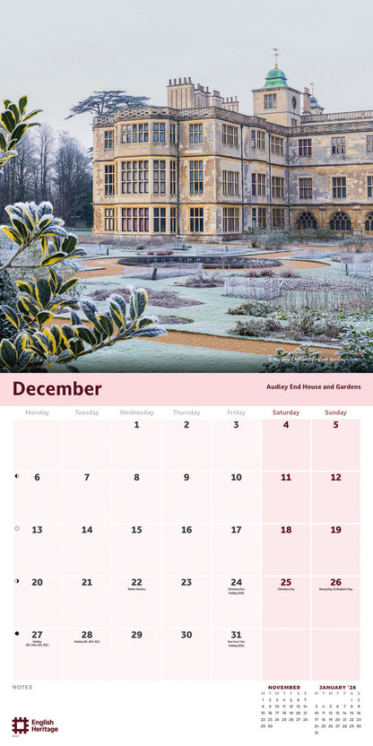 English Heritage, England Treasures Wall Calendar 2027