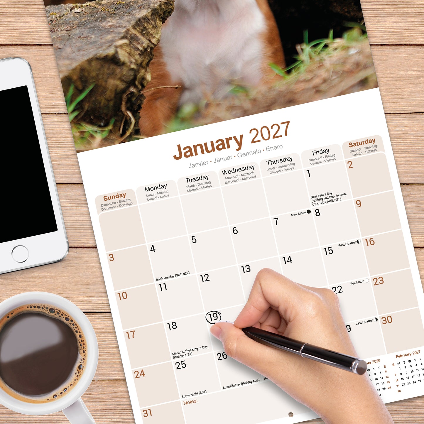 Boxer Wall Calendar 2027