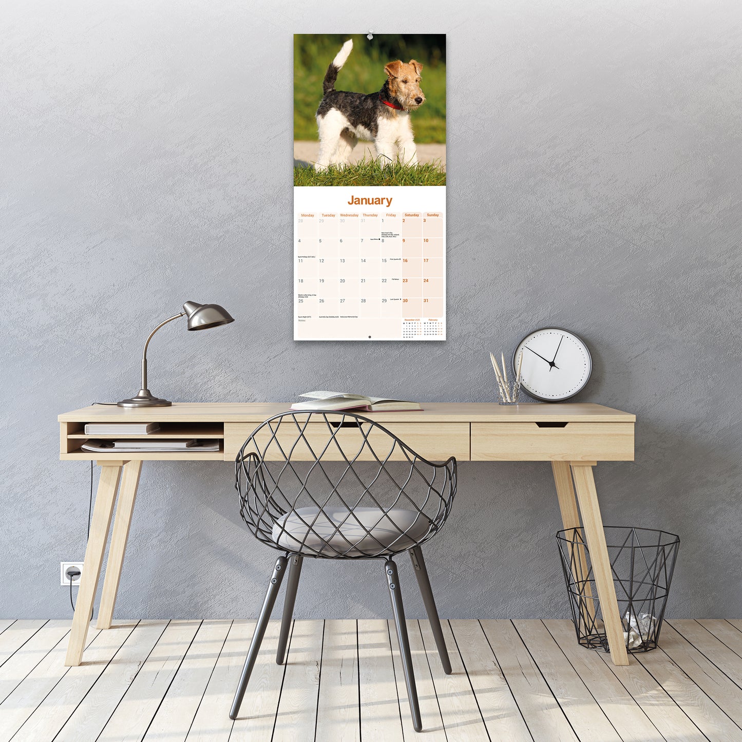 Fox Terrier, Wirehaired Wall Calendar 2027