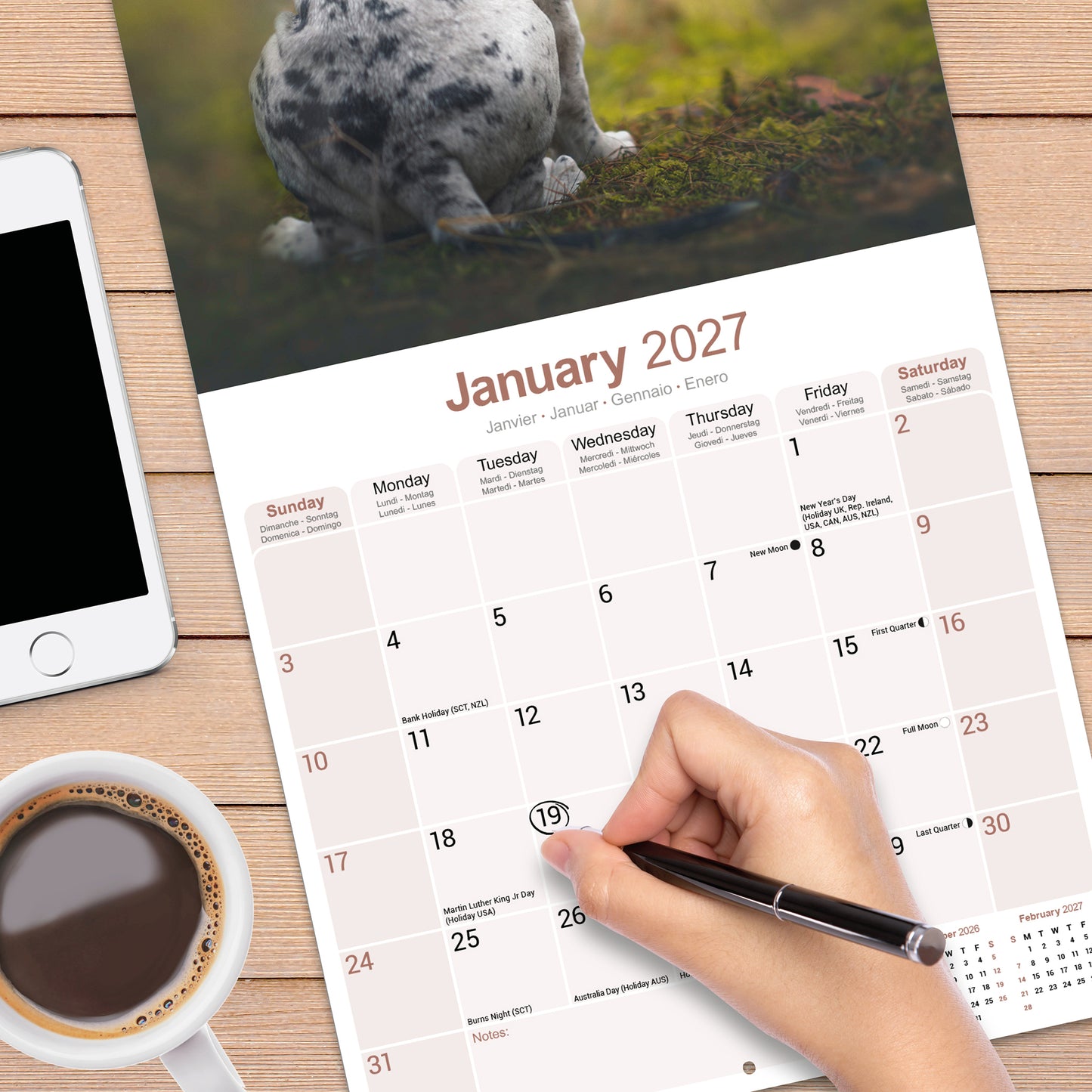 Great Dane Wall Calendar 2027