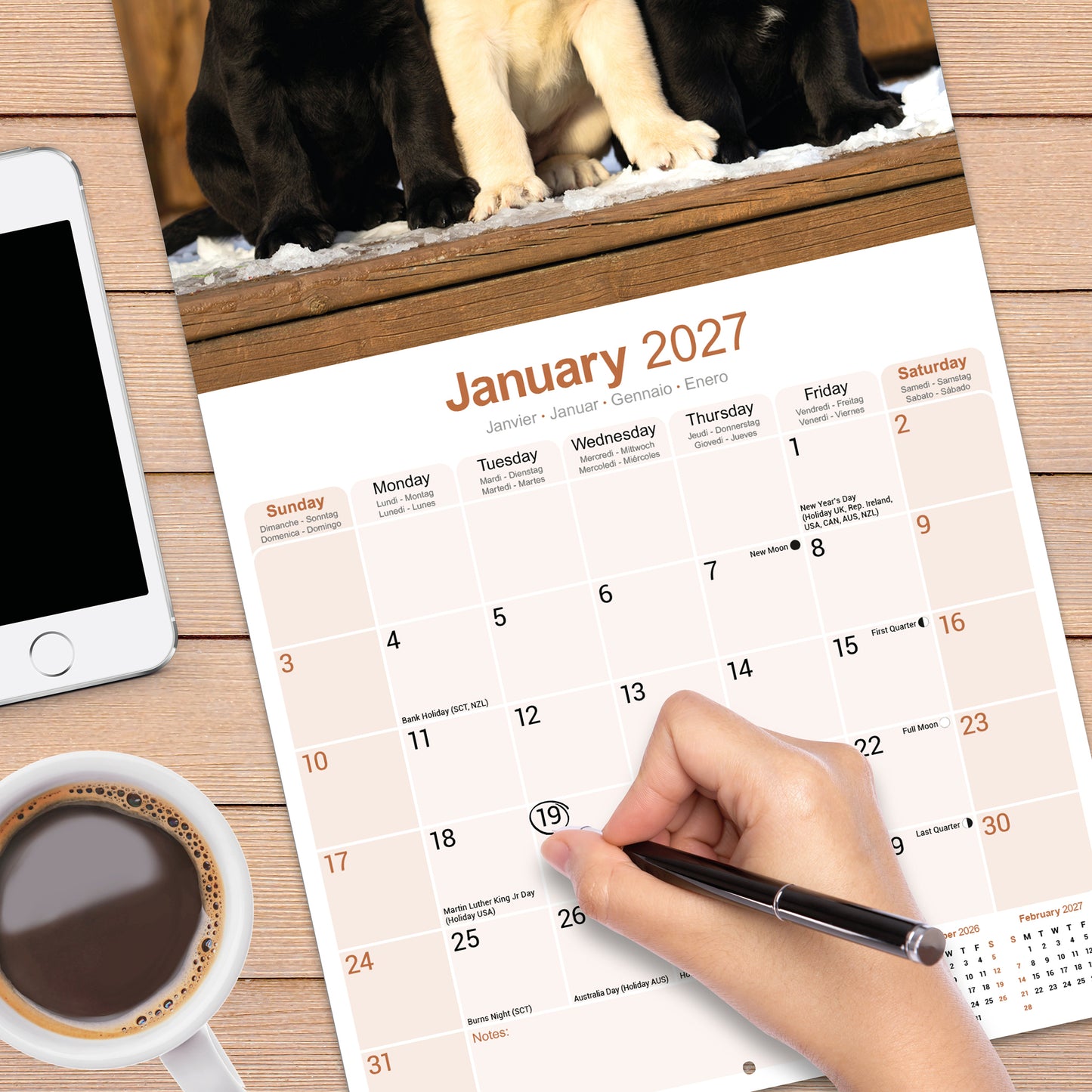 Labrador Retrievers Wall Calendar 2027