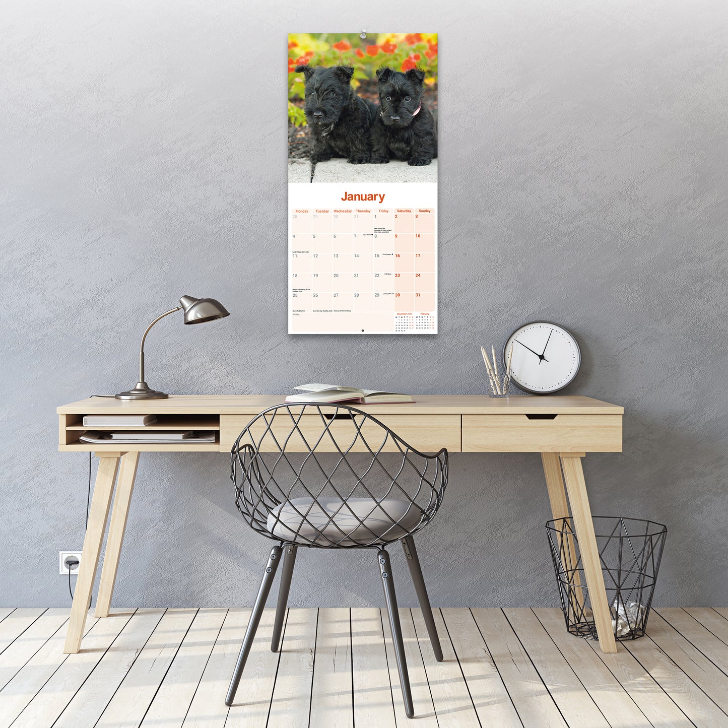 Scottish Terrier Wall Calendar 2027
