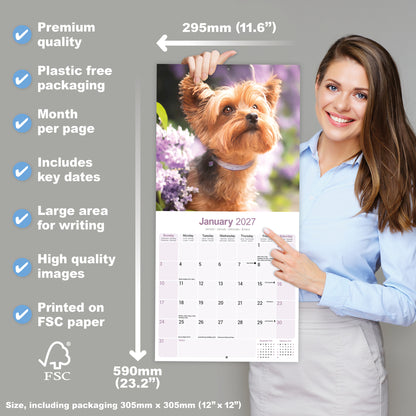 Yorkshire Terrier Wall Calendar 2027