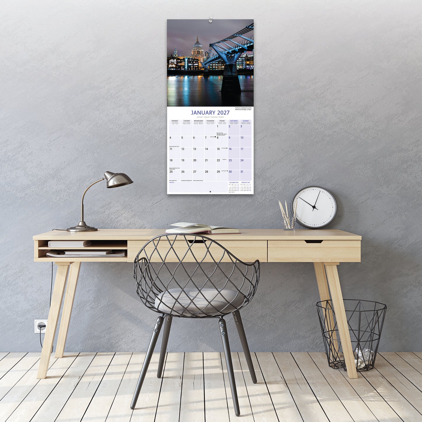London Wall Calendar 2027
