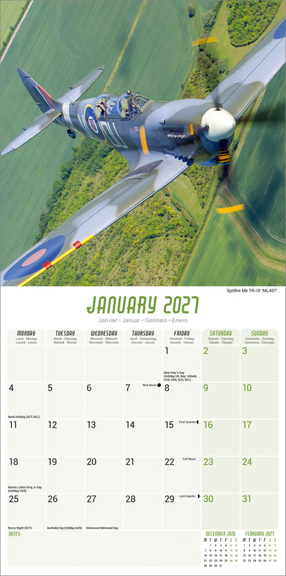 Spitfires Wall Calendar 2027