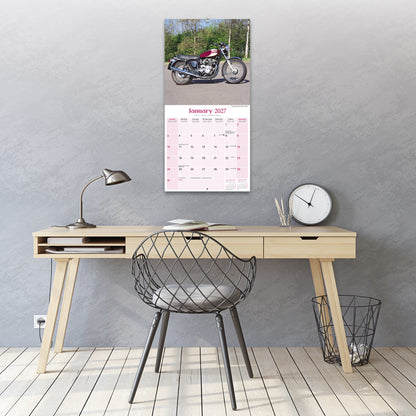 Classic British Bikes Wall Calendar 2027