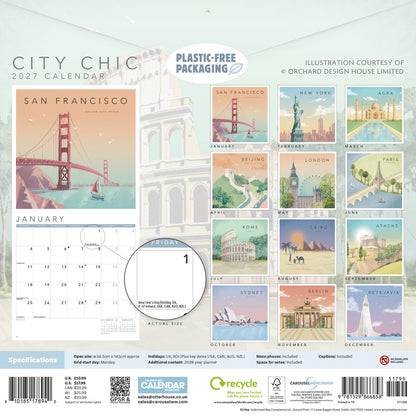 City Chic, Orchard Design Wall Calendar 2027
