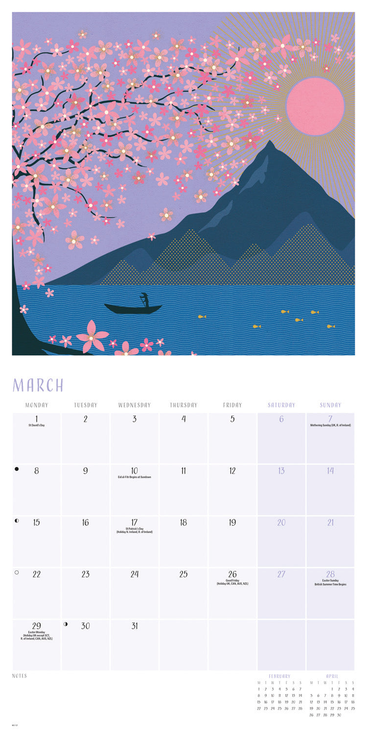 Wonderful World, Orchard Design Wall Calendar 2027
