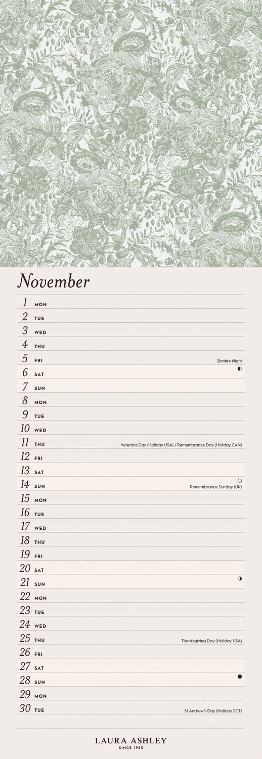 Laura Ashley Slim Calendar 2027