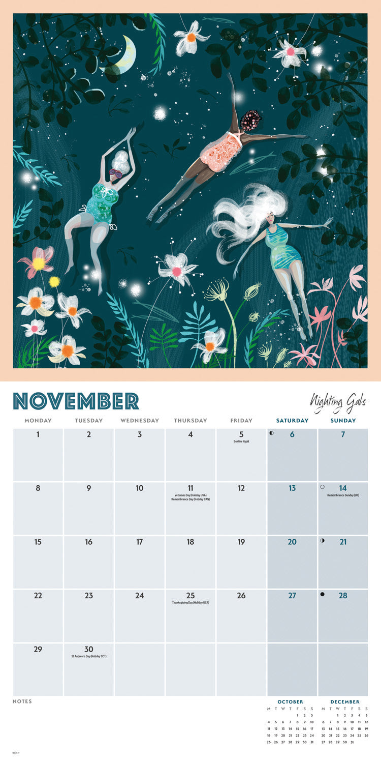 Dips, Swims & Coffee Wall Calendar 2027