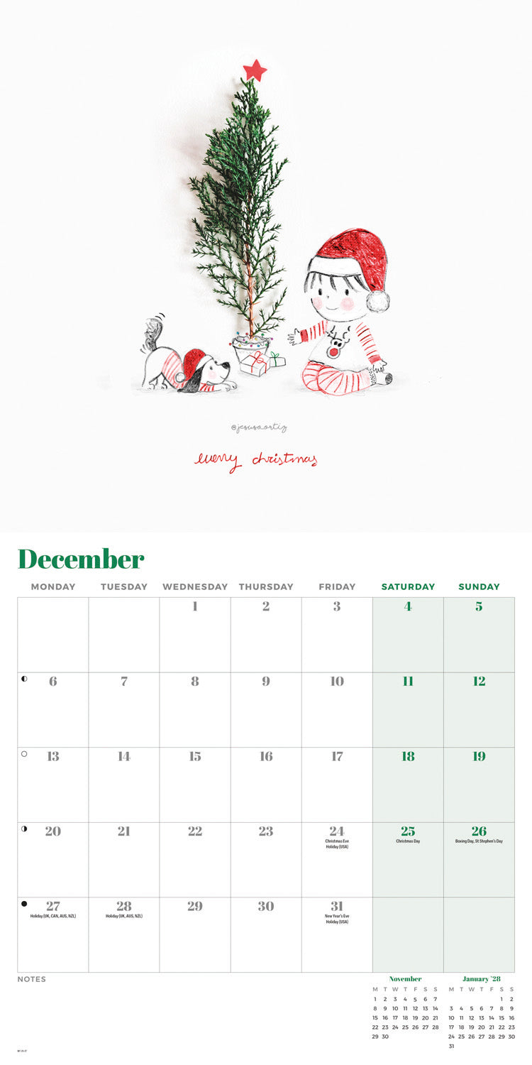 Jesuso Ortiz Wall Calendar 2027