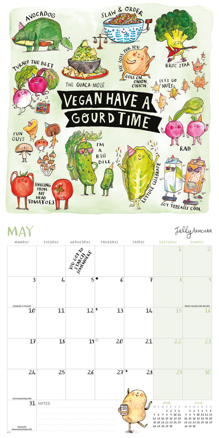 Jelly Armchair Wall Calendar 2027