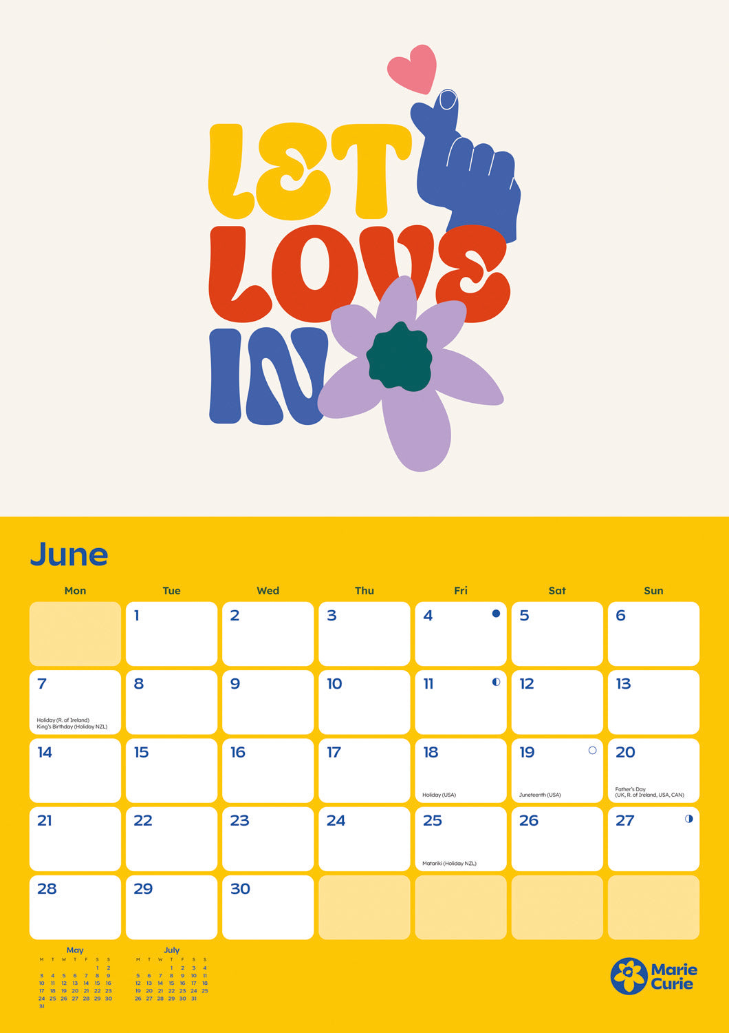 Marie Curie A4 Calendar 2027