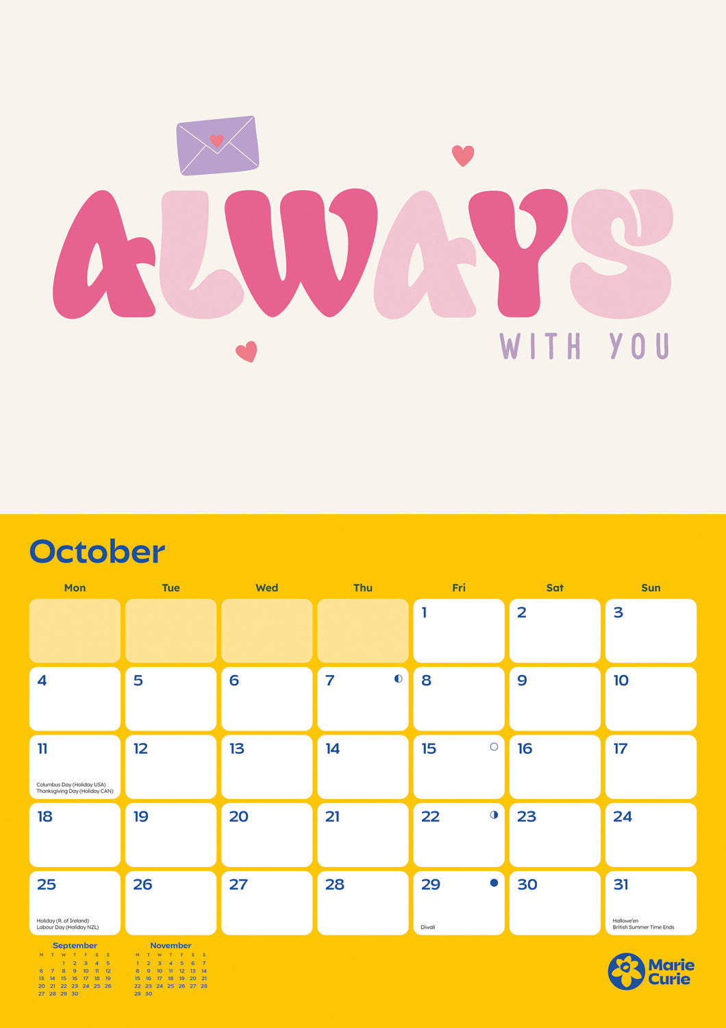 Marie Curie A4 Calendar 2027