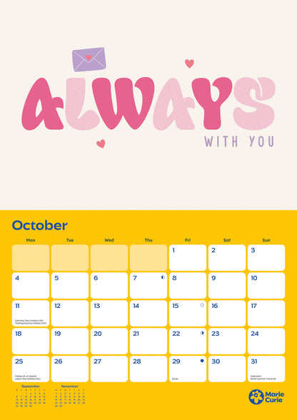 Marie Curie A4 Calendar 2027