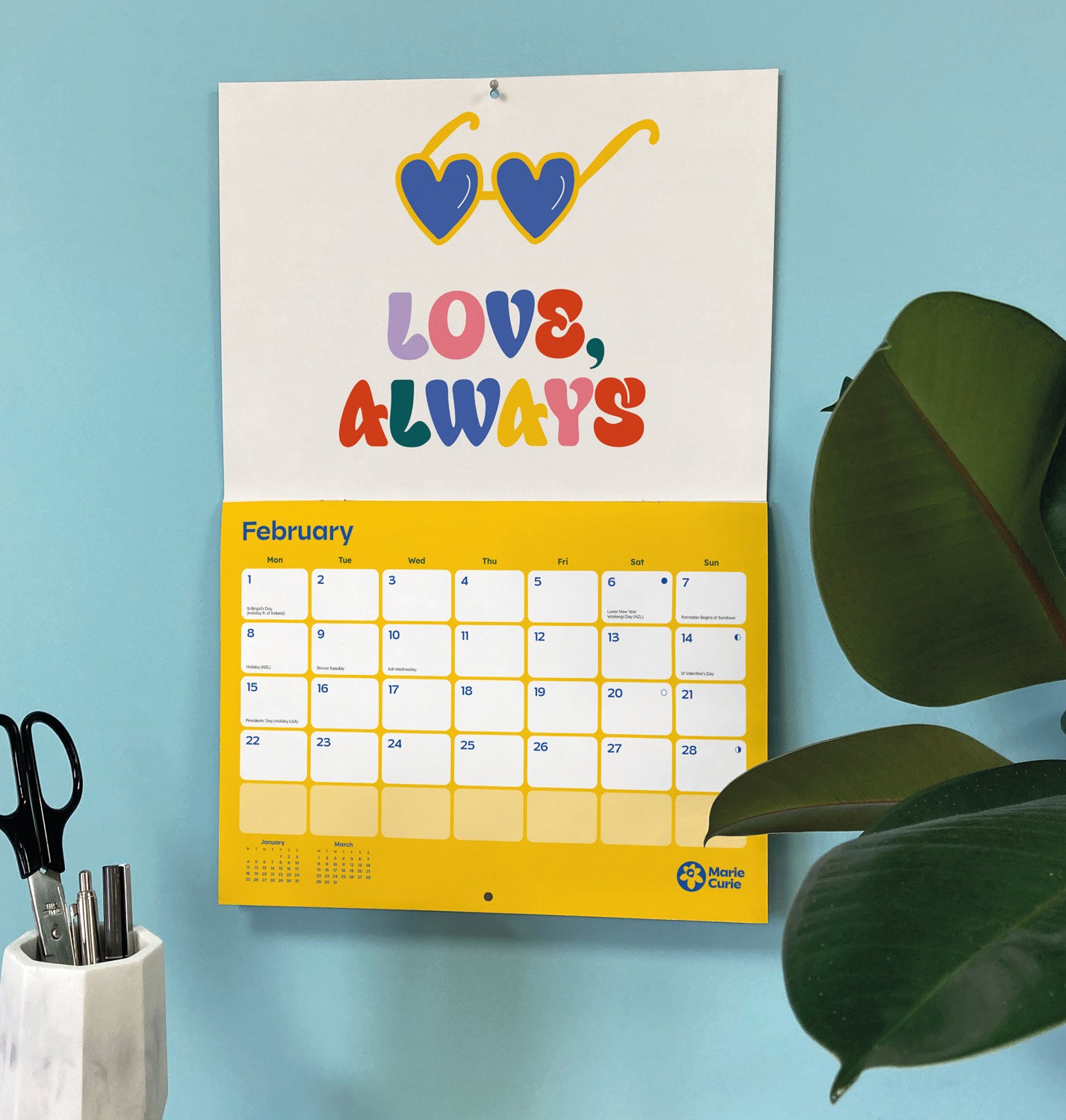 Marie Curie A4 Calendar 2027