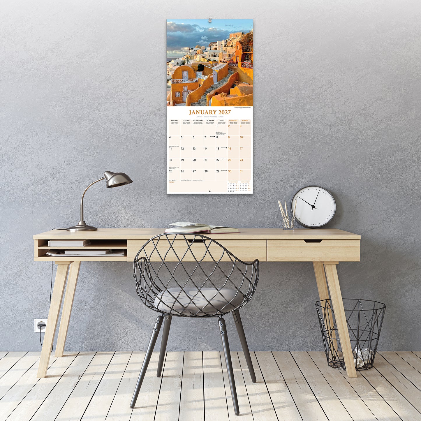 Greek Islands Wall Calendar 2027