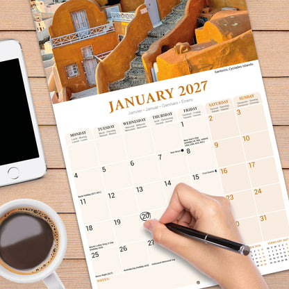 Greek Islands Wall Calendar 2027