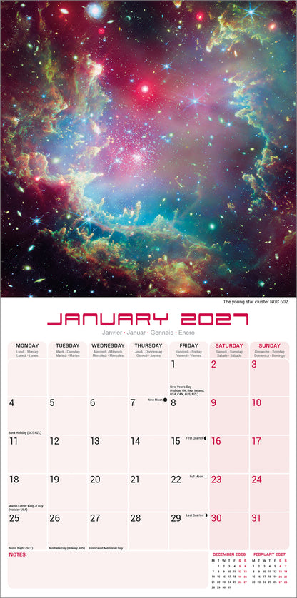 Space Wall Calendar 2027