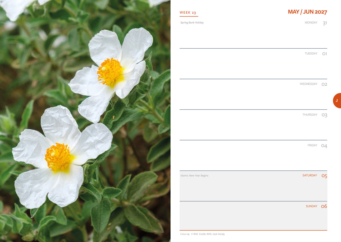 RHS A5 Diary 2027