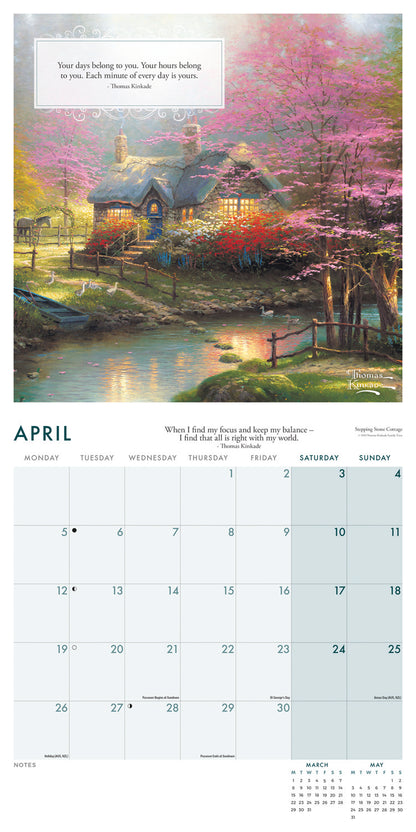 Kinkade Thomas, Lightposts for Living Wall Calendar 2027