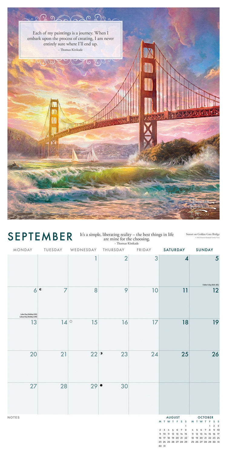 Kinkade Thomas, Lightposts for Living Wall Calendar 2027