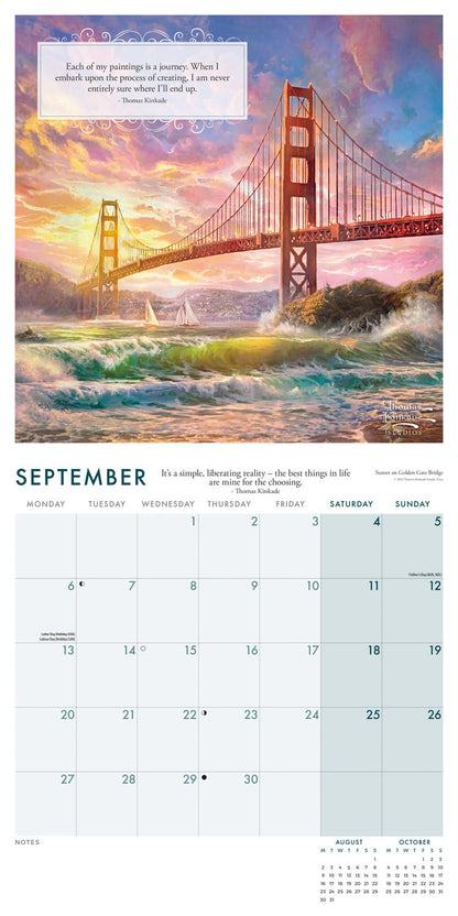 Kinkade Thomas, Lightposts for Living Wall Calendar 2027