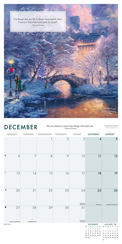 Kinkade Thomas, Lightposts for Living Wall Calendar 2027
