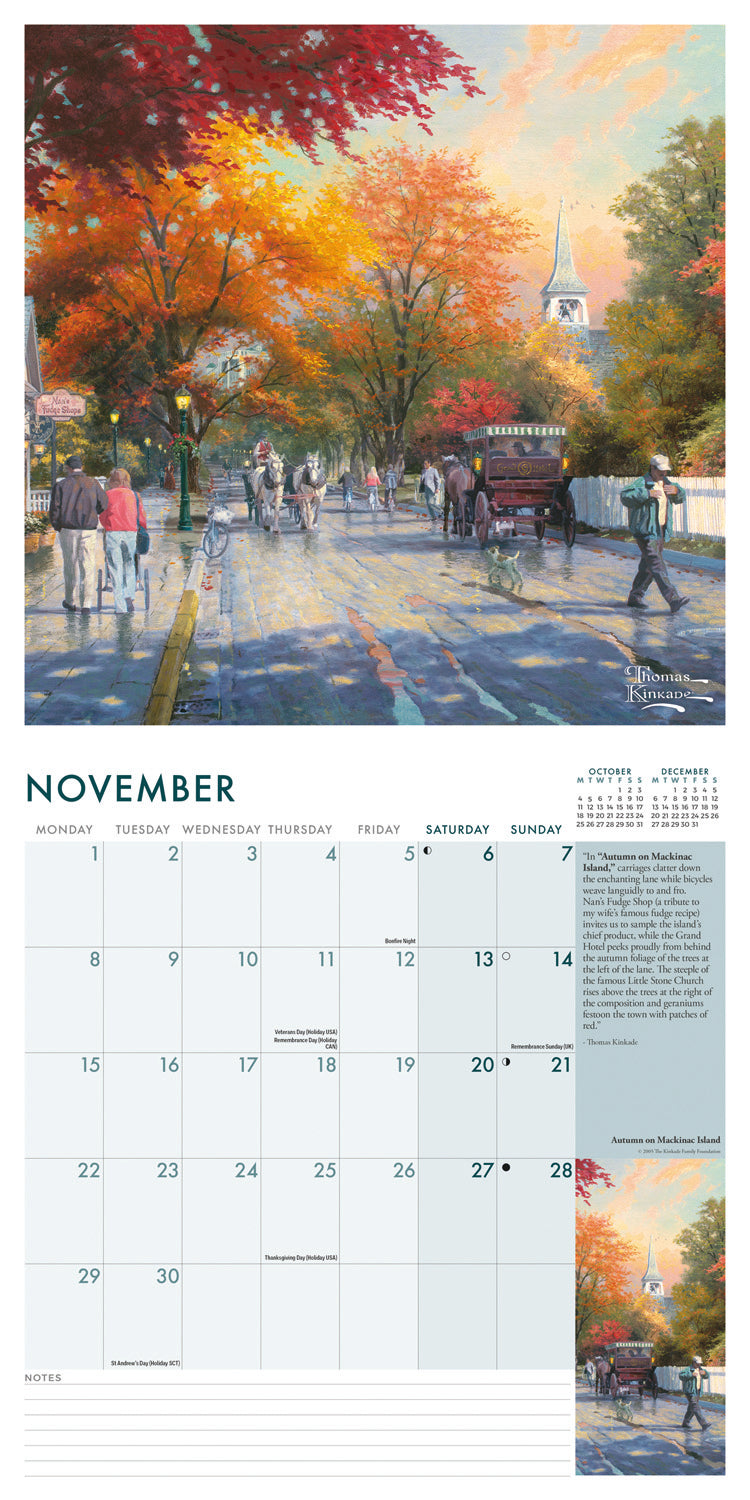 Kinkade Thomas, Simpler Times Wall Calendar 2027